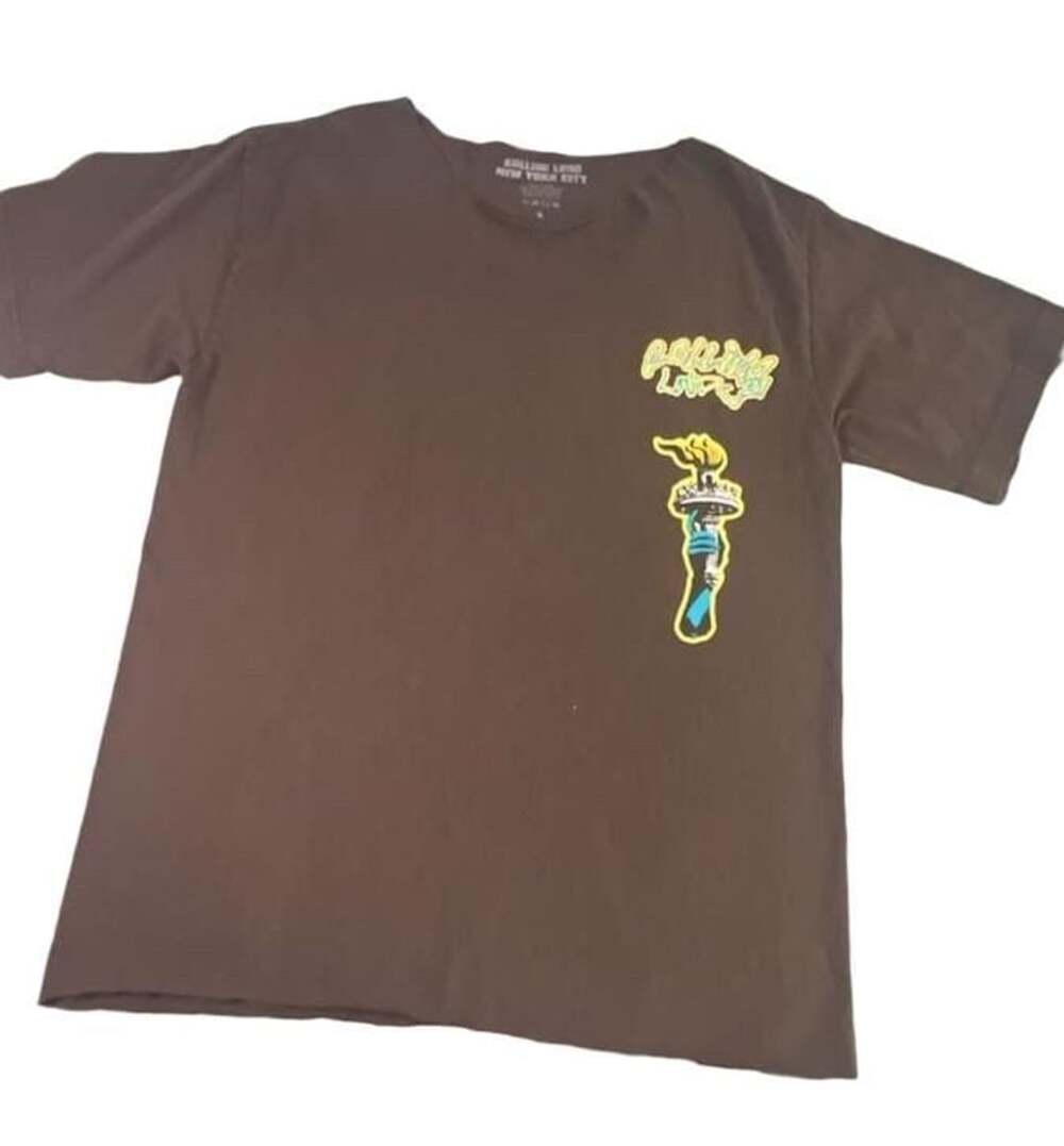 Rolling Loud New York City T-Shirt Size S Brown Statue Of Liberty